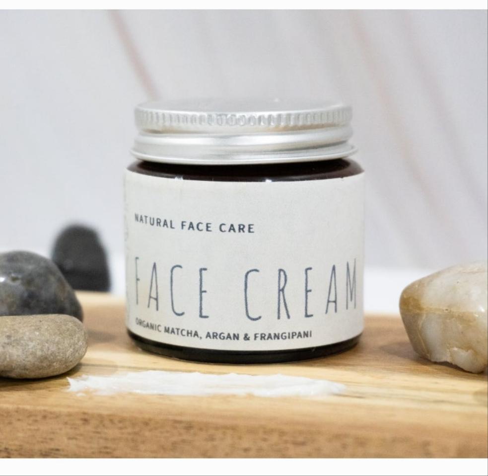 NATURAL FACE CREAM - Matcha, Argan & Frangipani
