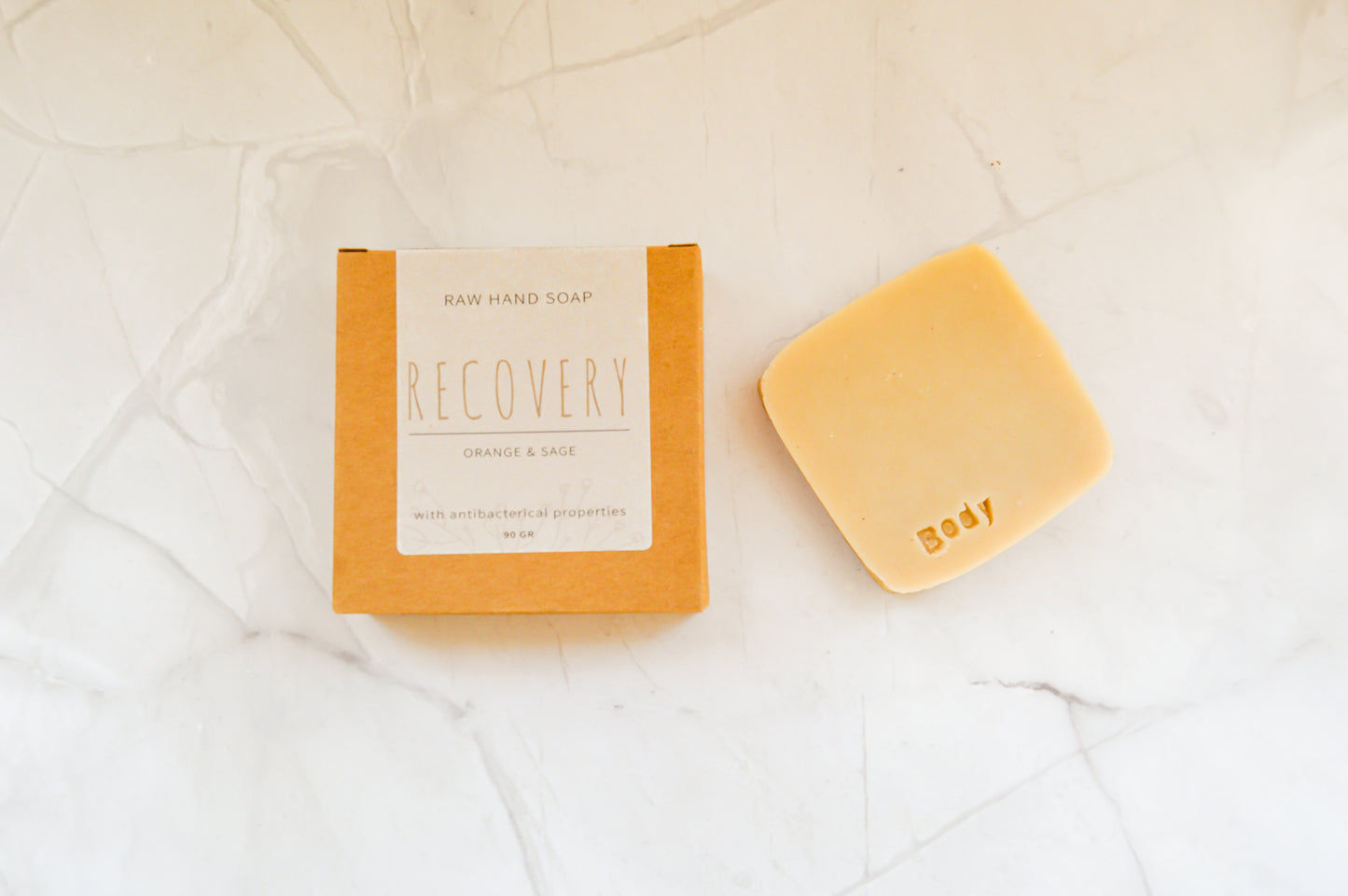 RAW HAND SOAP BAR - RECOVERY with orange & sage