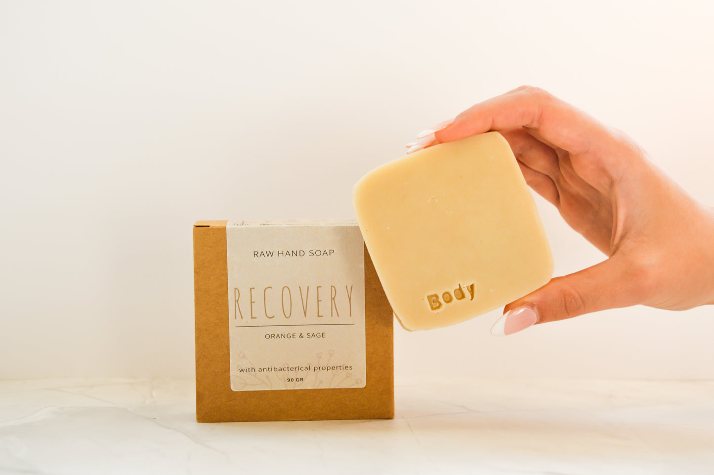 RAW HAND SOAP BAR - RECOVERY with orange & sage